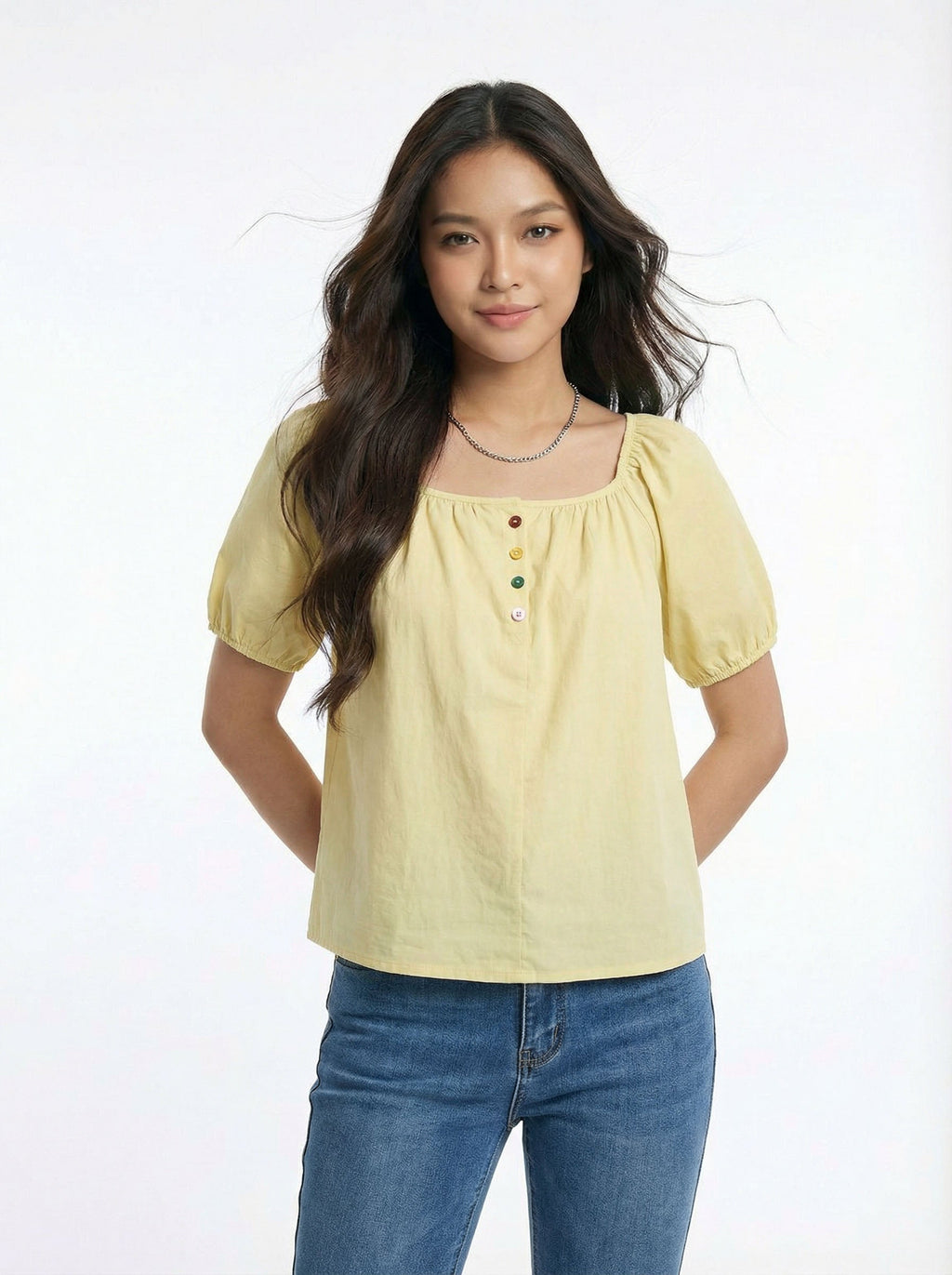 Square Neck Casual Oversized Short Sleeve