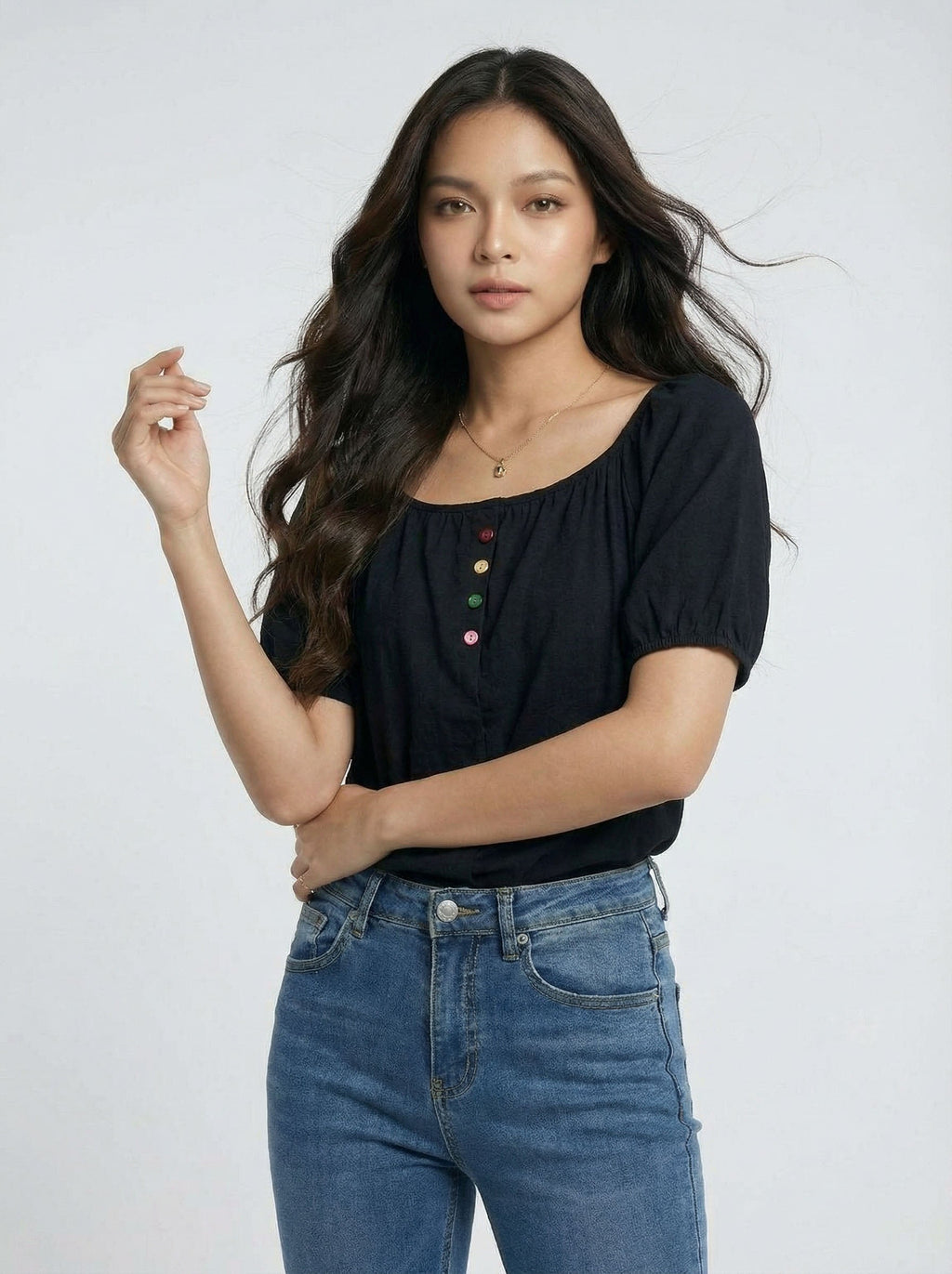 Square Neck Casual Oversized Short Sleeve