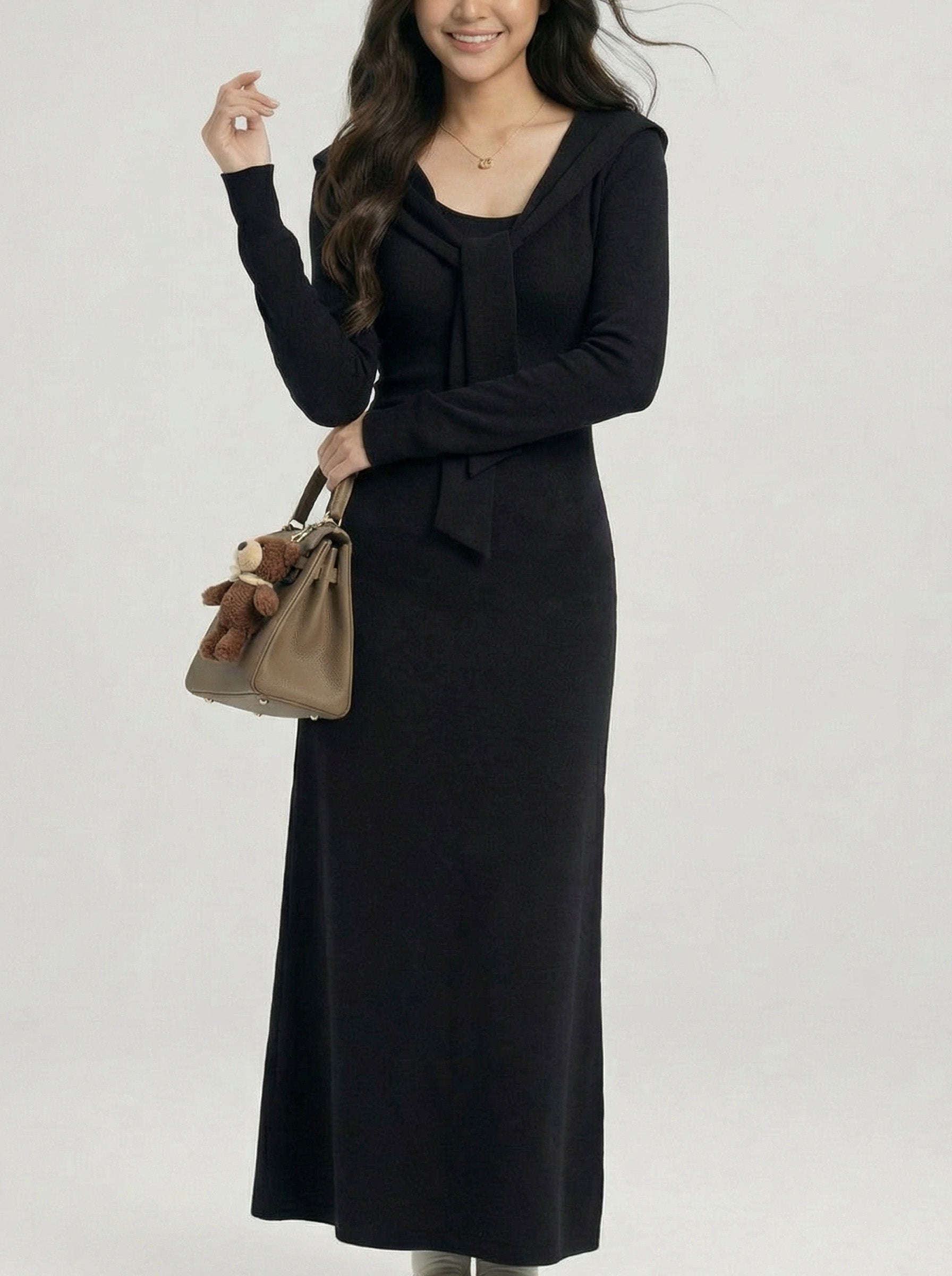 Elegant Design Sense Long Sleeve Dress