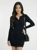 Chic Little Black Hip-hugging Dress