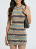 Color Block Halter Hip-hugging Dress
