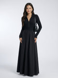 Vintage Elegant Polo Collar Maxi Dress