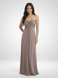 Elegant Knot Detail Strapless Maxi Dress