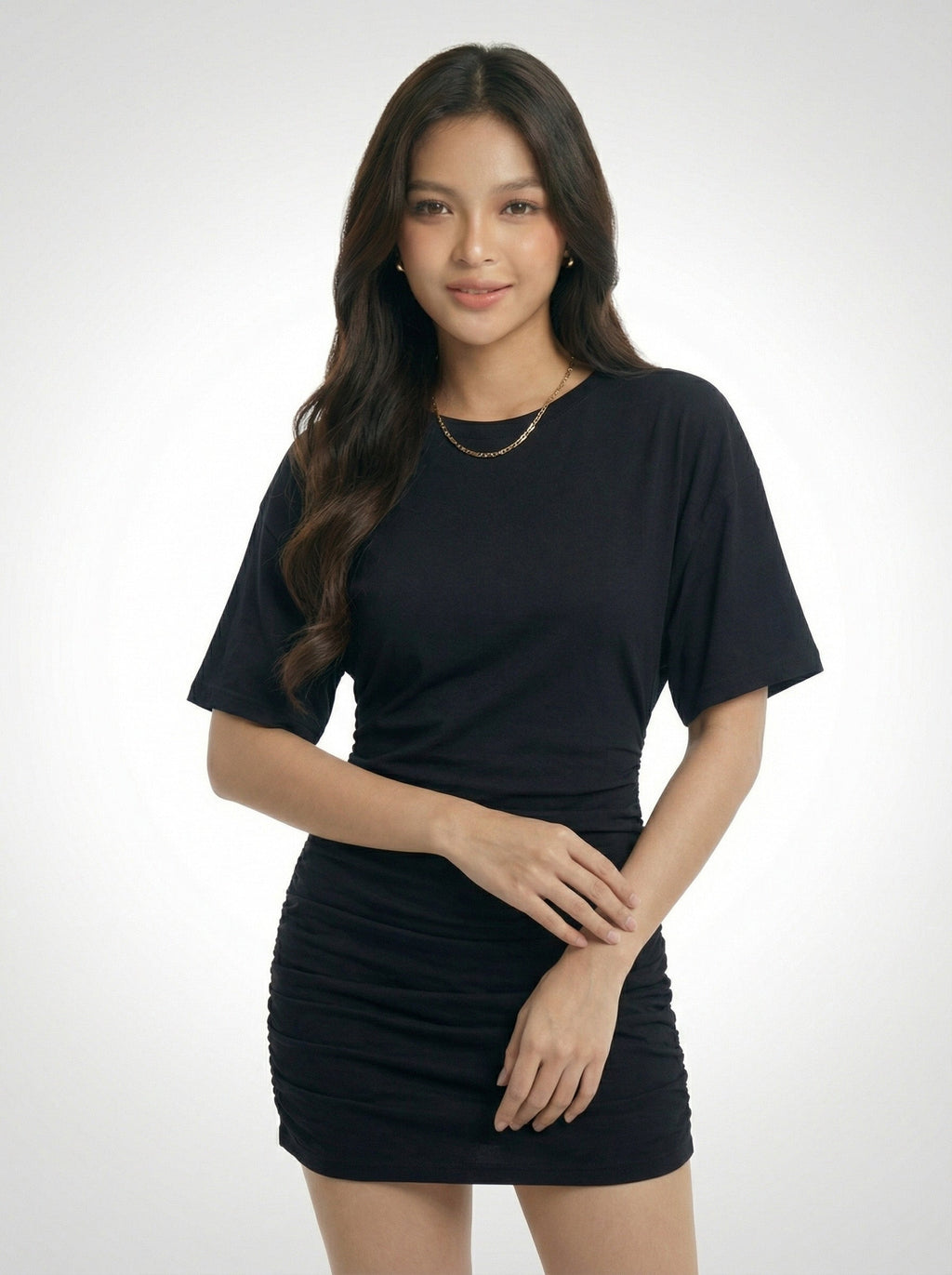 Slimming Ruched Hip-Hugging Summer Dress