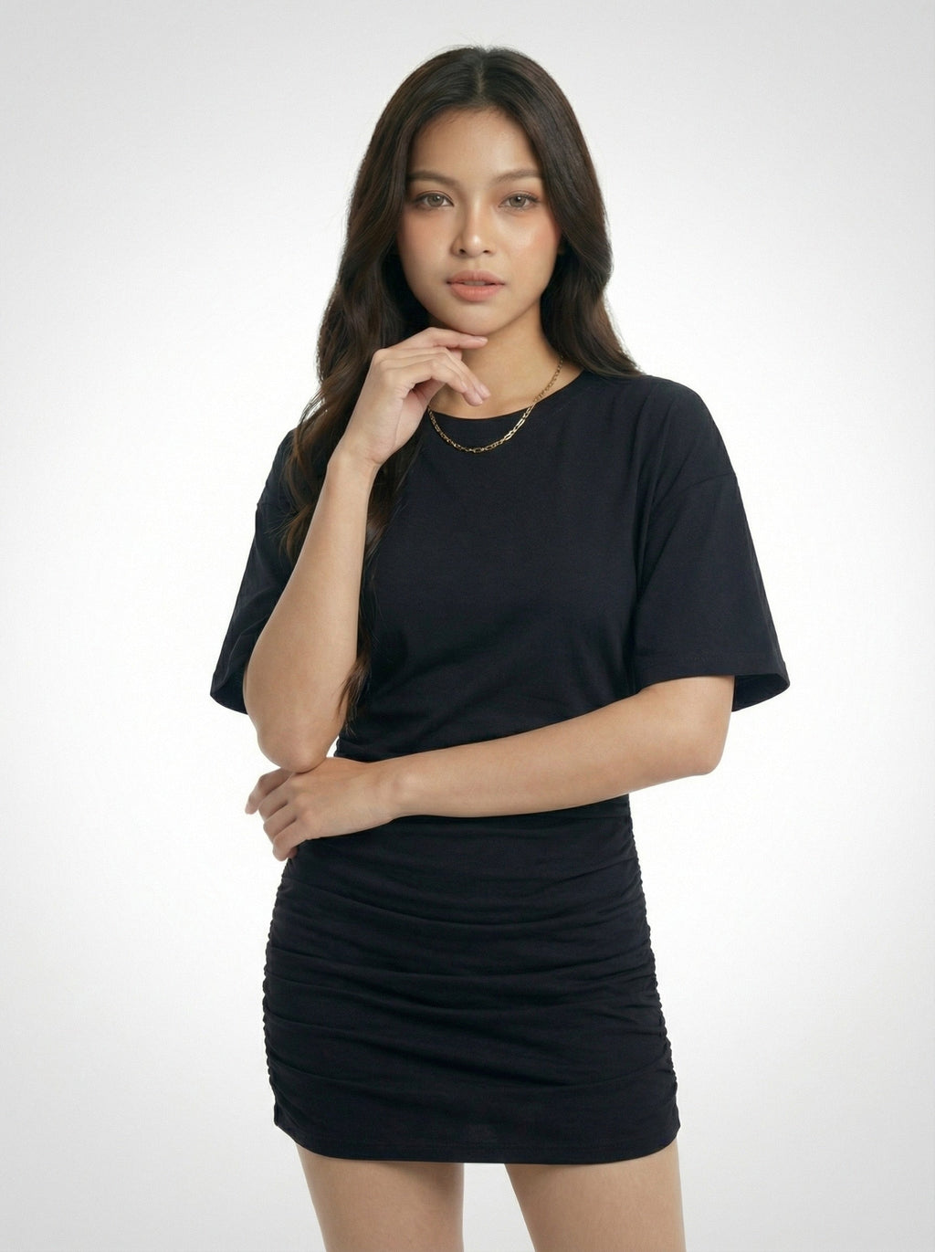 Slimming Ruched Hip-Hugging Summer Dress