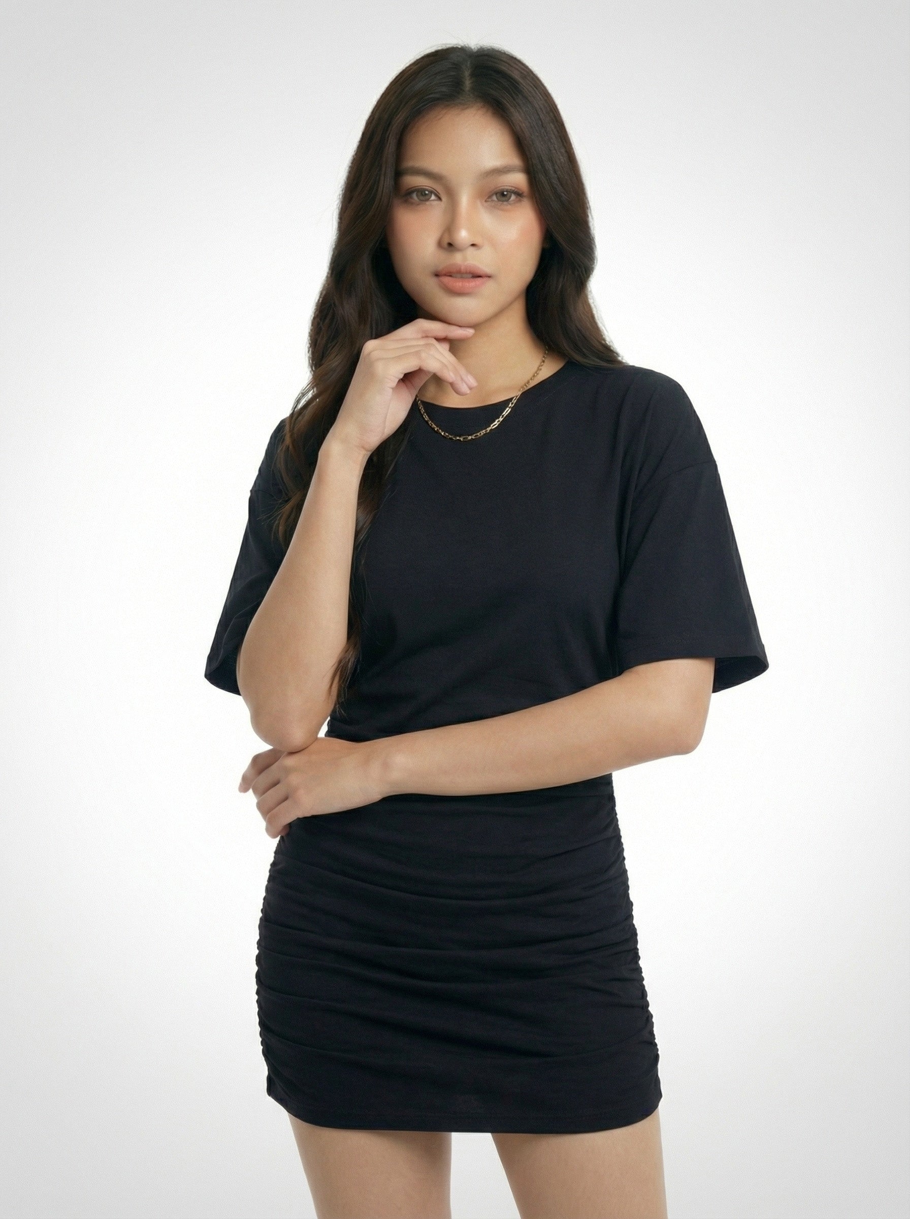 Slimming Ruched Hip-Hugging Summer Dress