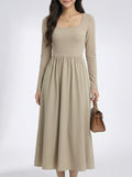 Soft Square Neck Base Layering Dress