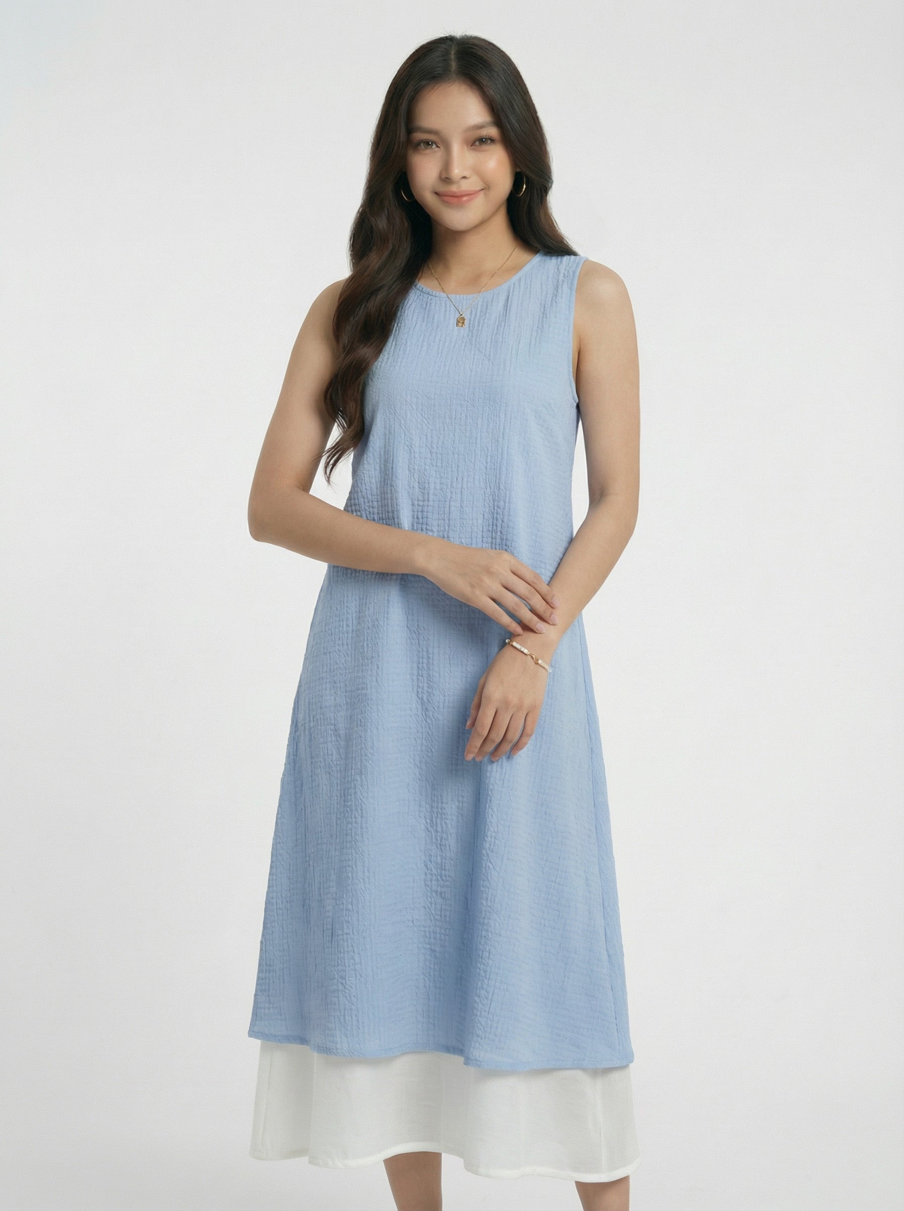 Loose Fit Slimming Two-Piece Look Dress