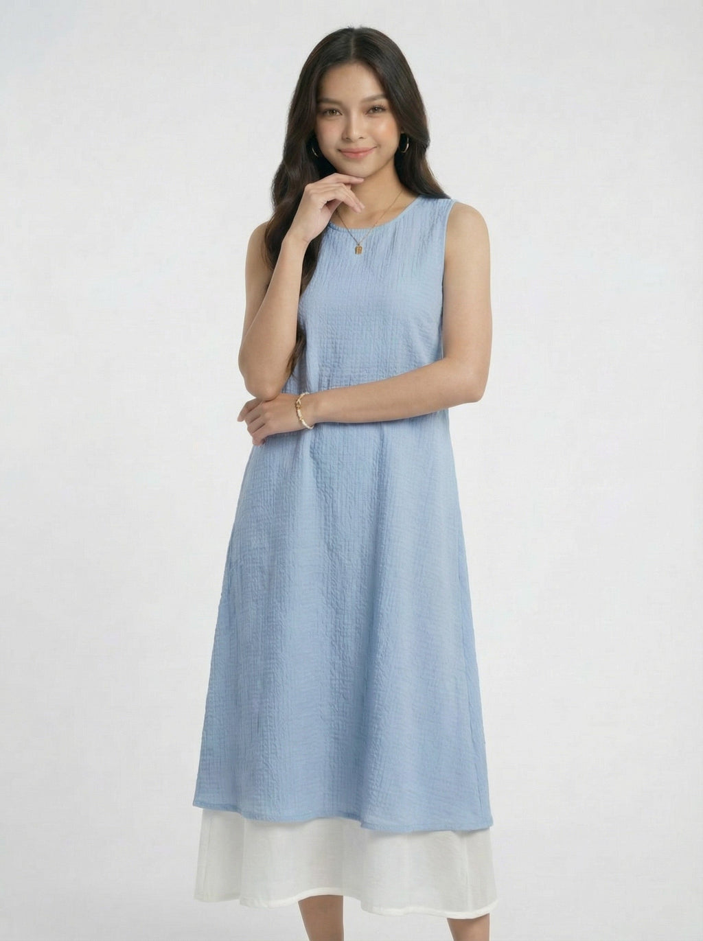 Loose Fit Slimming Two-Piece Look Dress