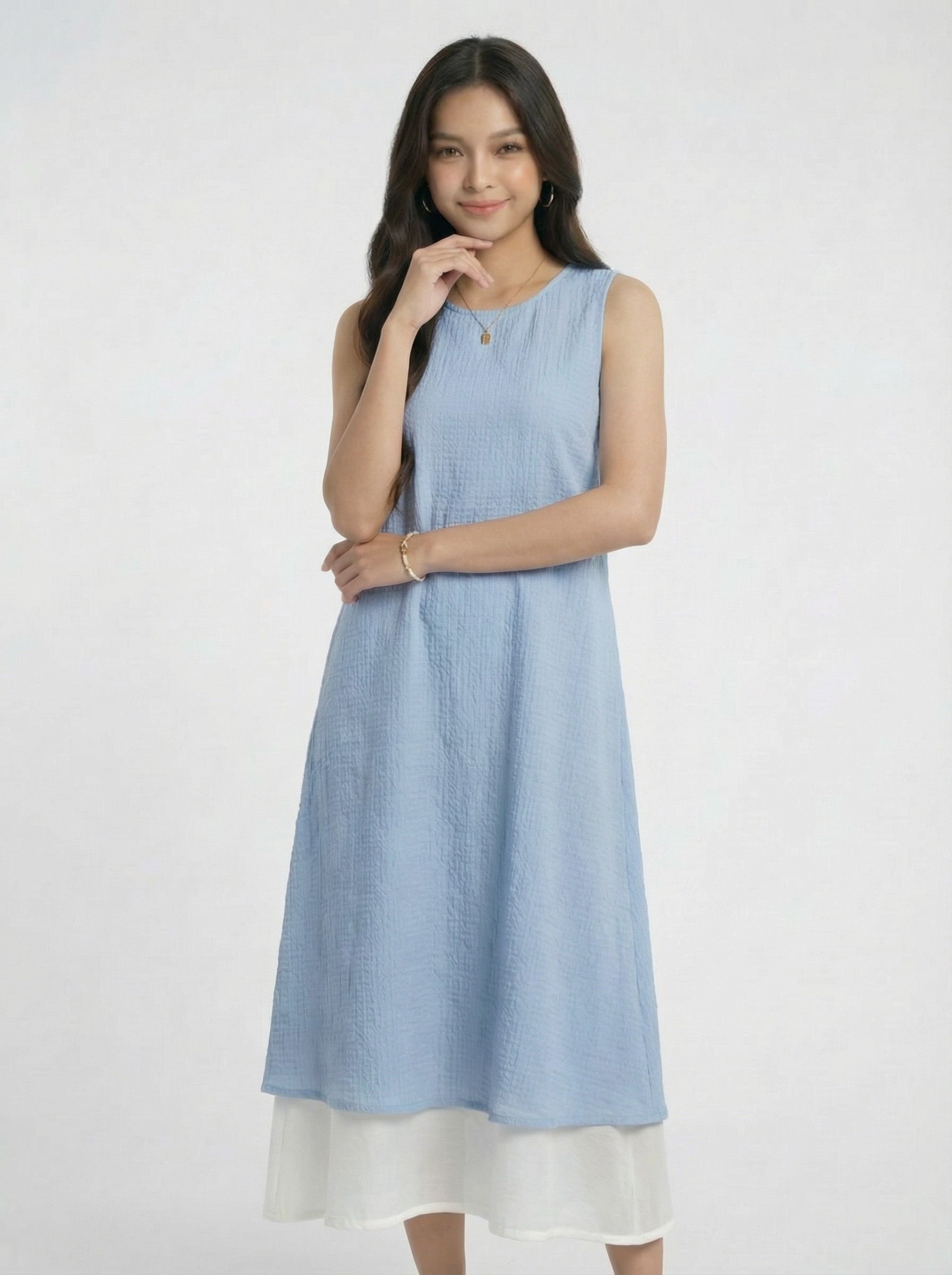 Loose Fit Slimming Two-Piece Look Dress