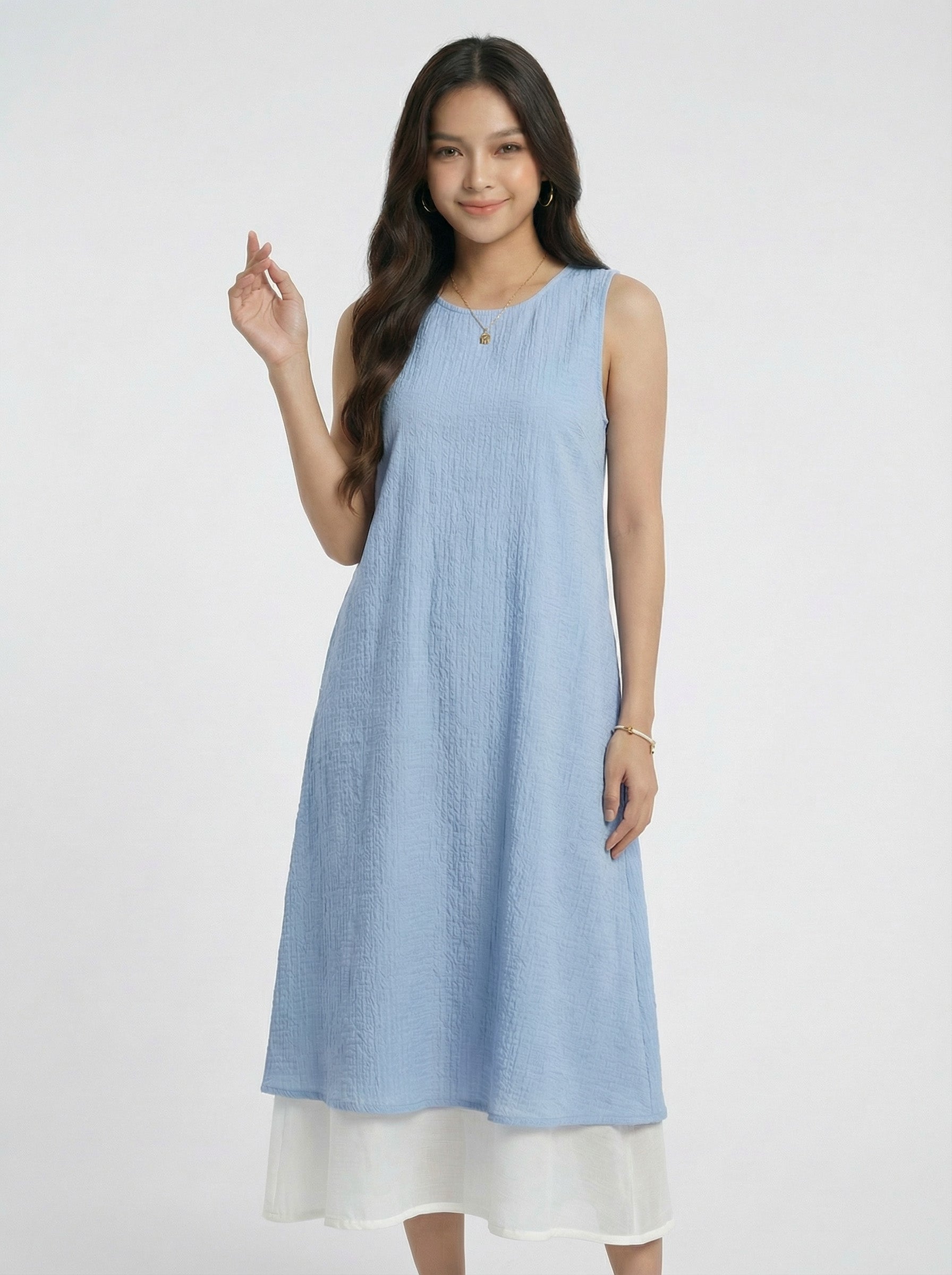 Loose Fit Slimming Two-Piece Look Dress