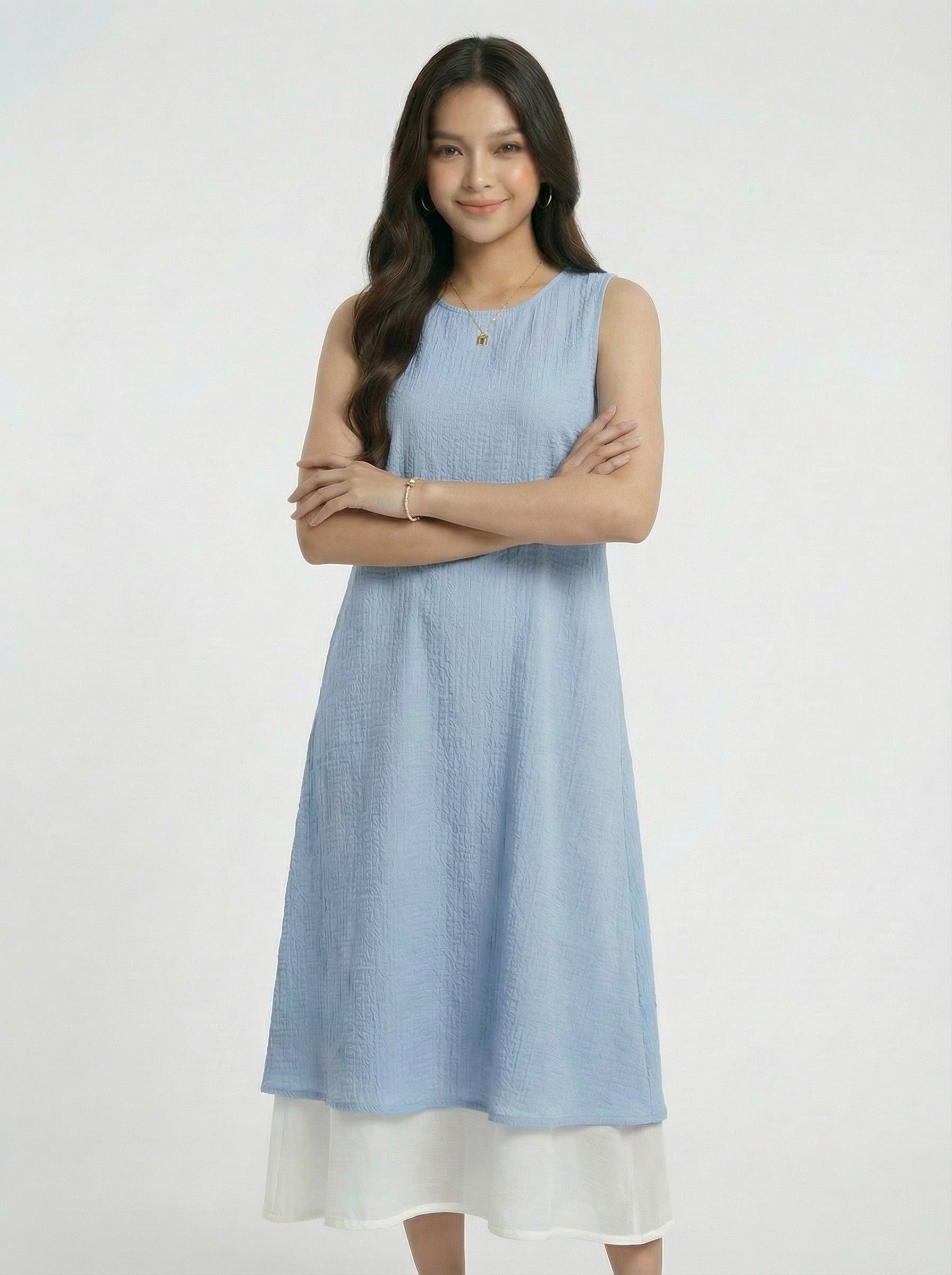 Loose Fit Slimming Two-Piece Look Dress