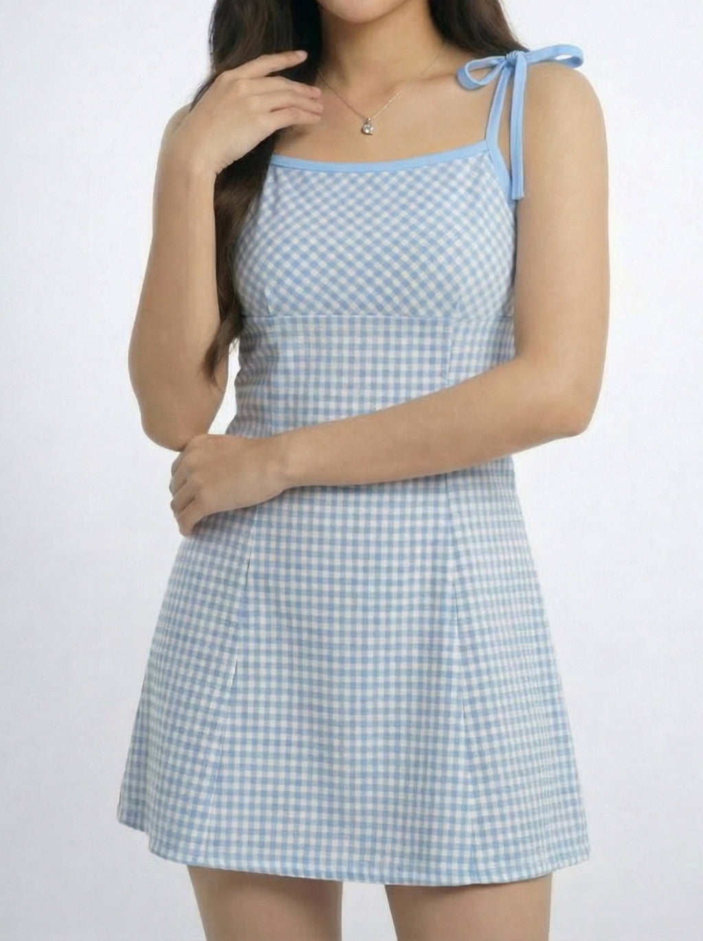 Sweet Plaid Spaghetti Strap Mini Dress