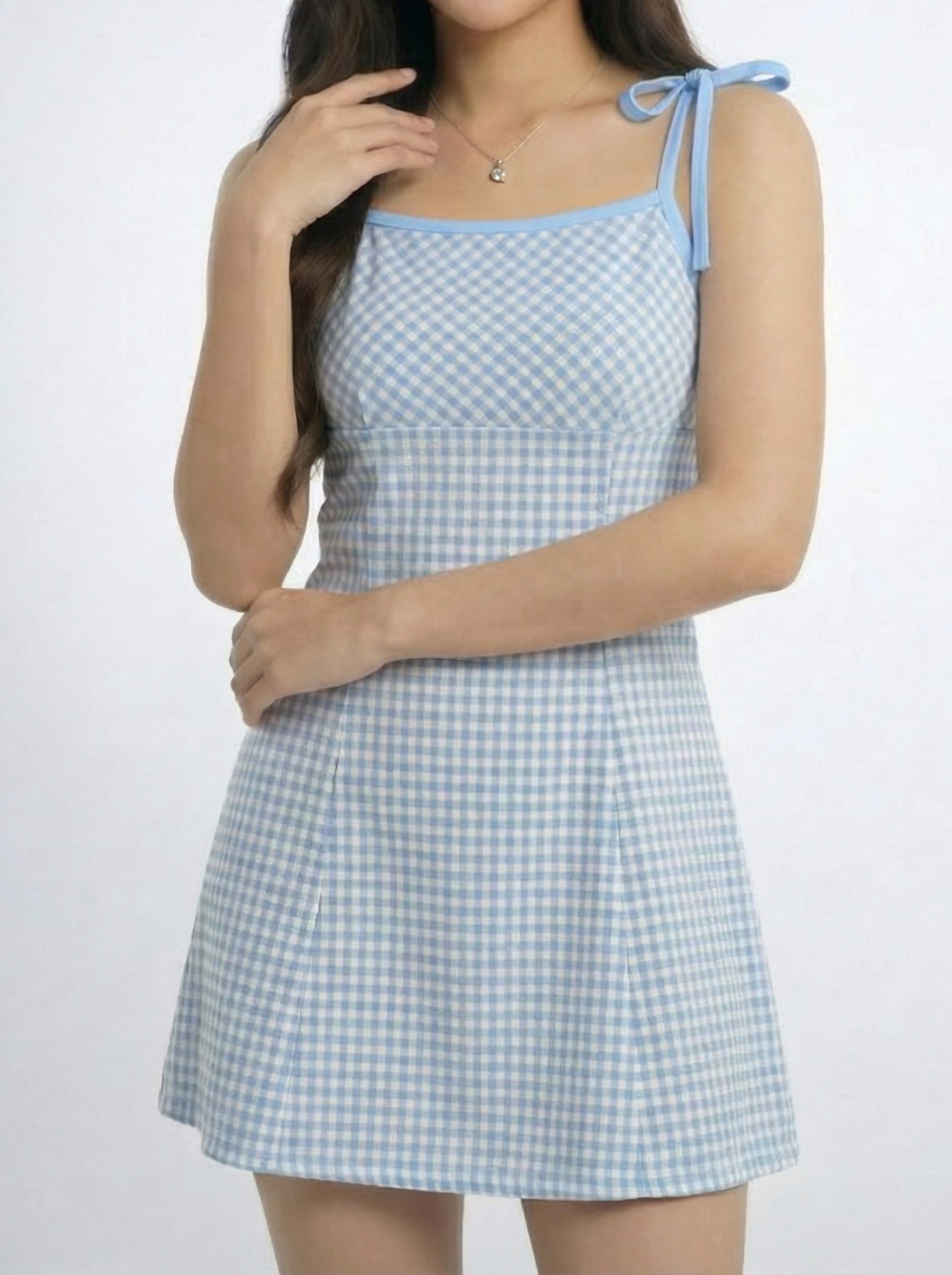 Sweet Plaid Spaghetti Strap Mini Dress