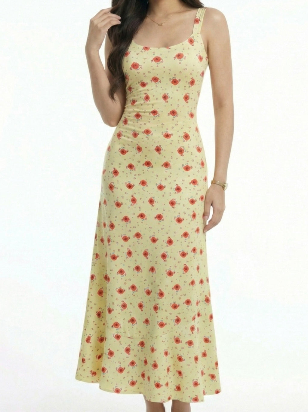 Elegant Resort Spaghetti Strap Floral Maxi Dress