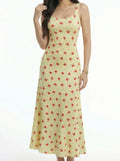 Elegant Resort Spaghetti Strap Floral Maxi Dress