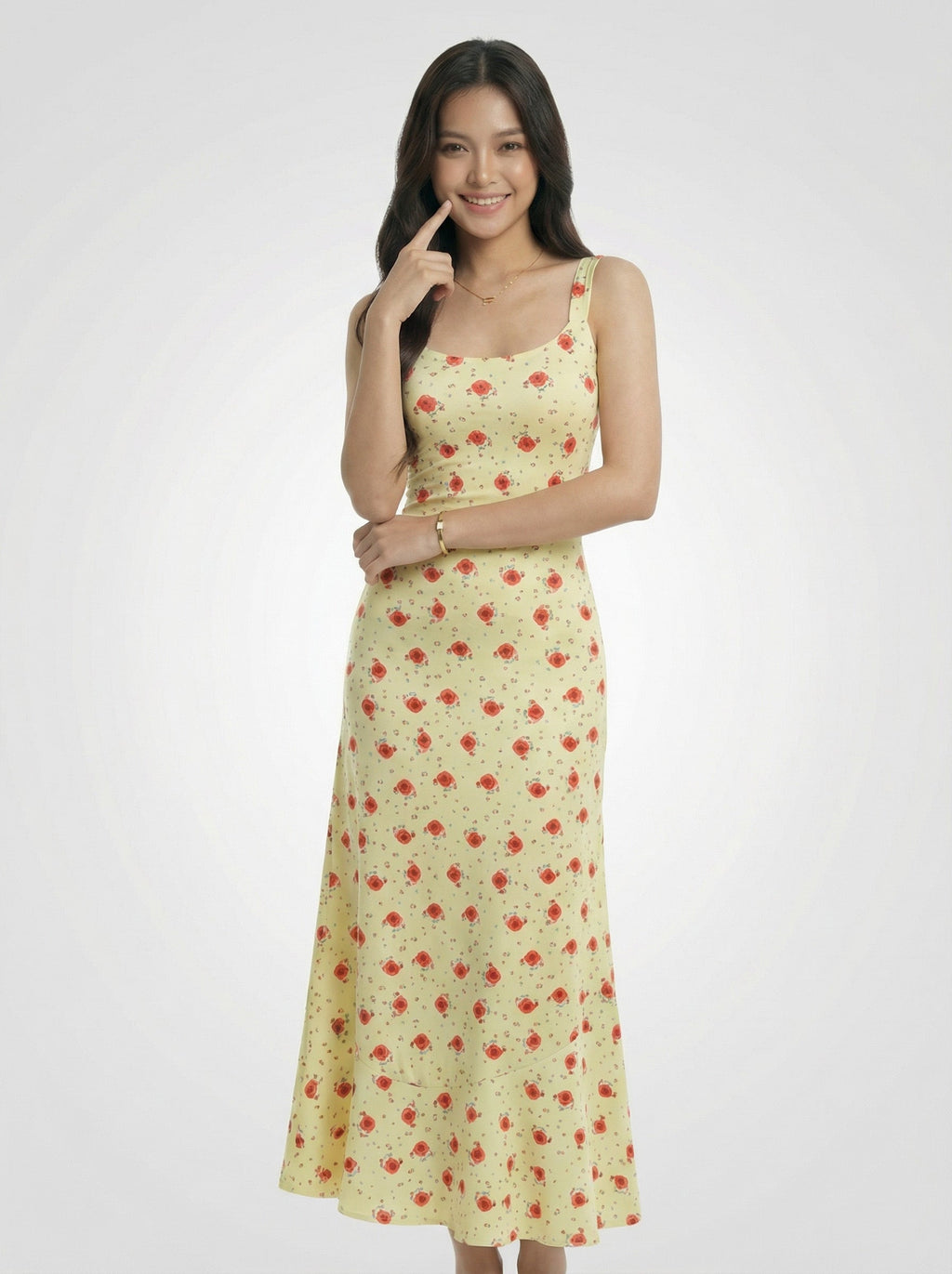 Elegant Resort Spaghetti Strap Floral Maxi Dress