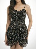 Sweet Floral Spaghetti Strap Beach Dress