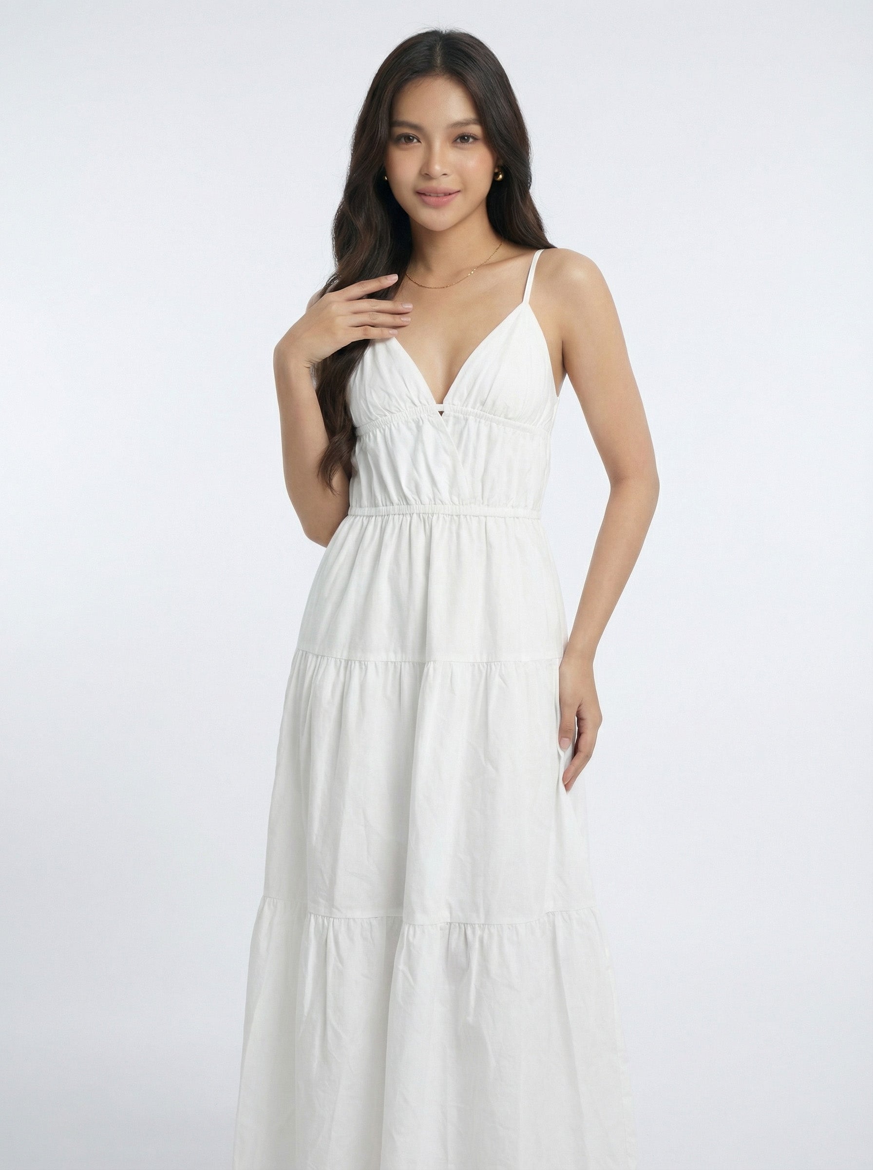 Elegant Resort Style Spaghetti Strap Maxi Dress