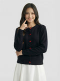 Lazy Style Heart Button Knit Cardigan