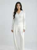 Y2K Style V Neck Knit Cardigan