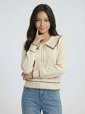Chic Style Figure-flattering Bow Knit Sweater