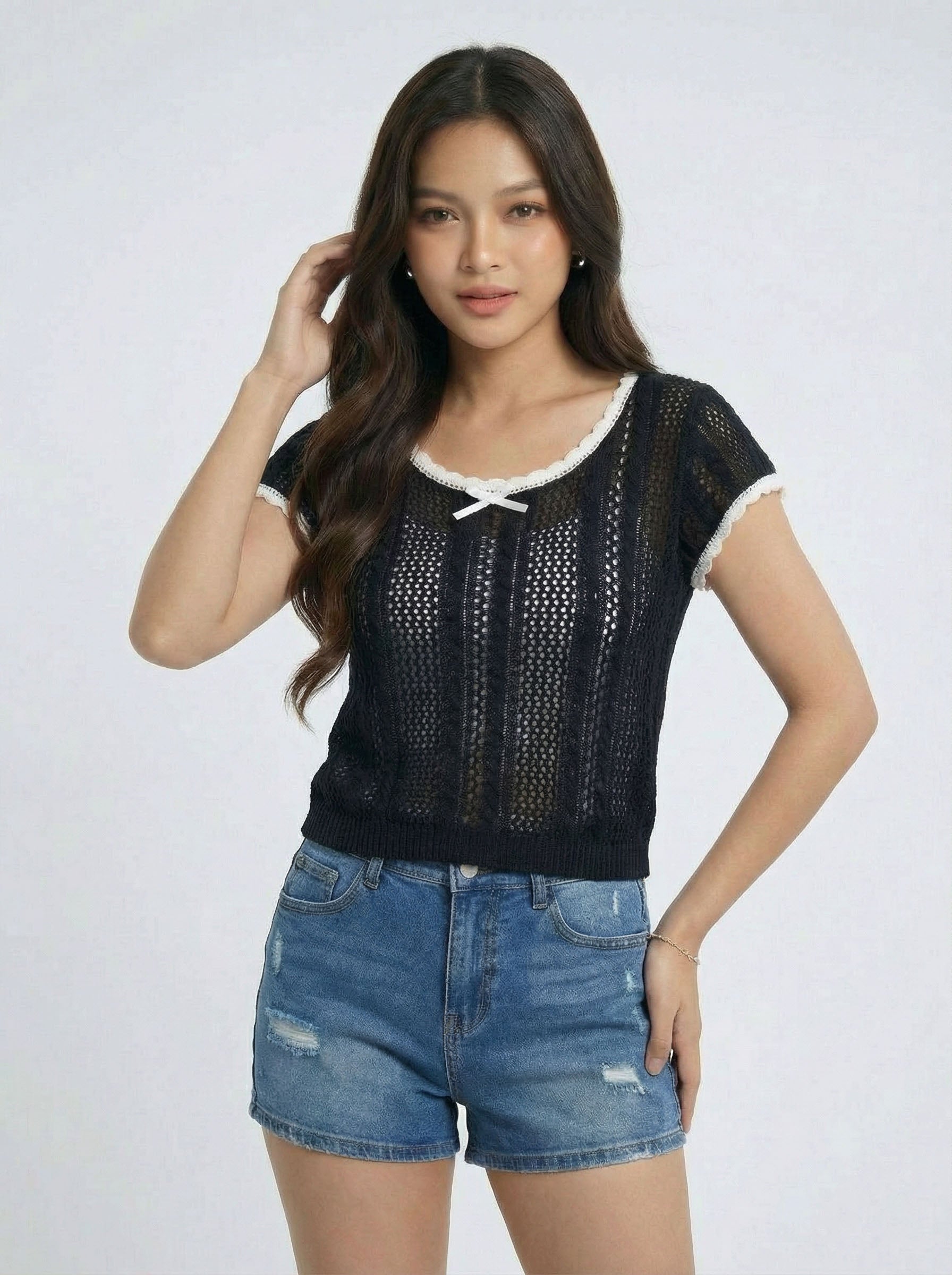 Vintage Niche Lightweight Short Sleeve Knit