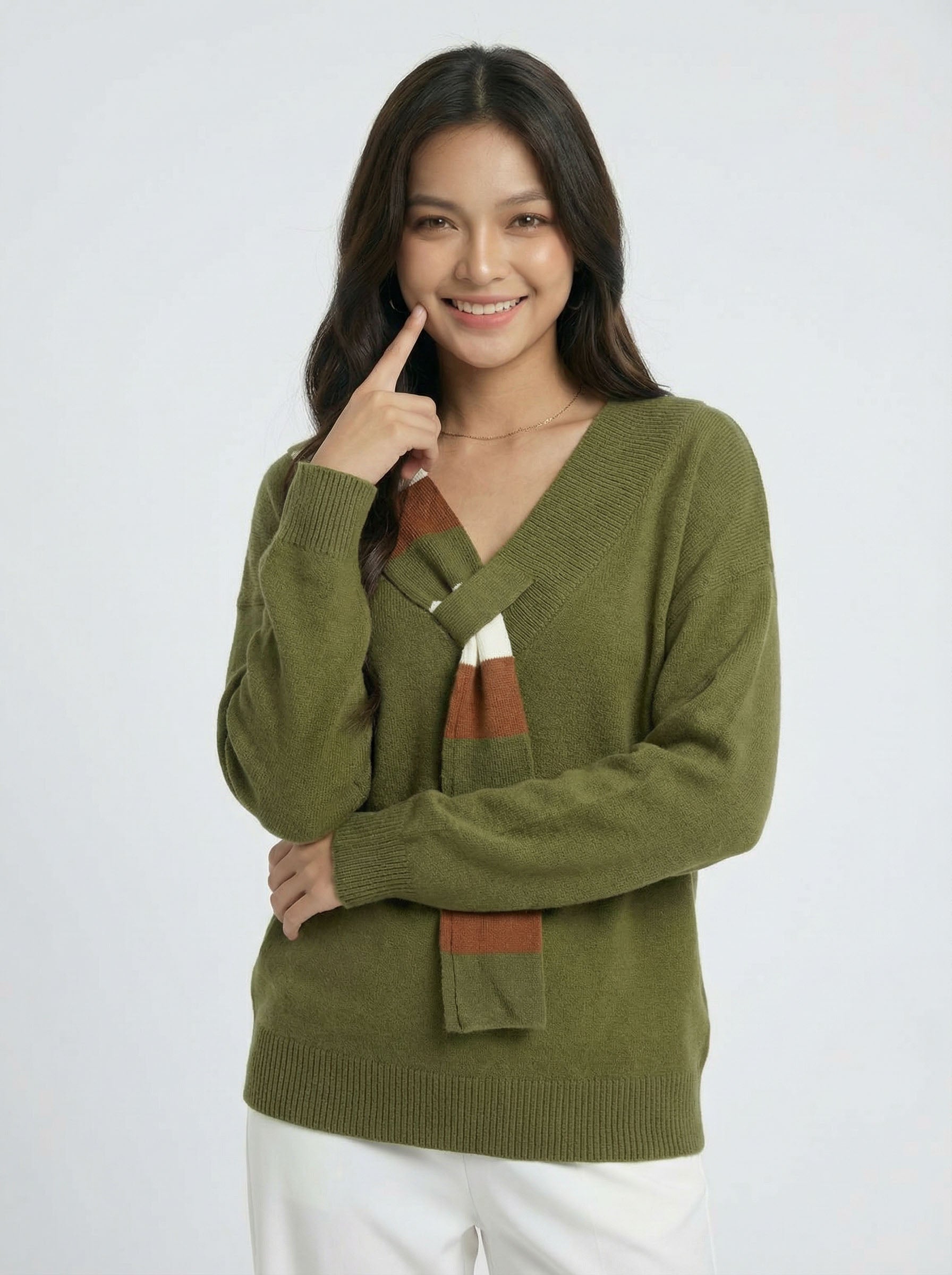 Casual V Neck Knit Cardigan Outerwear