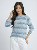 Warm Style Color Block Knit Top