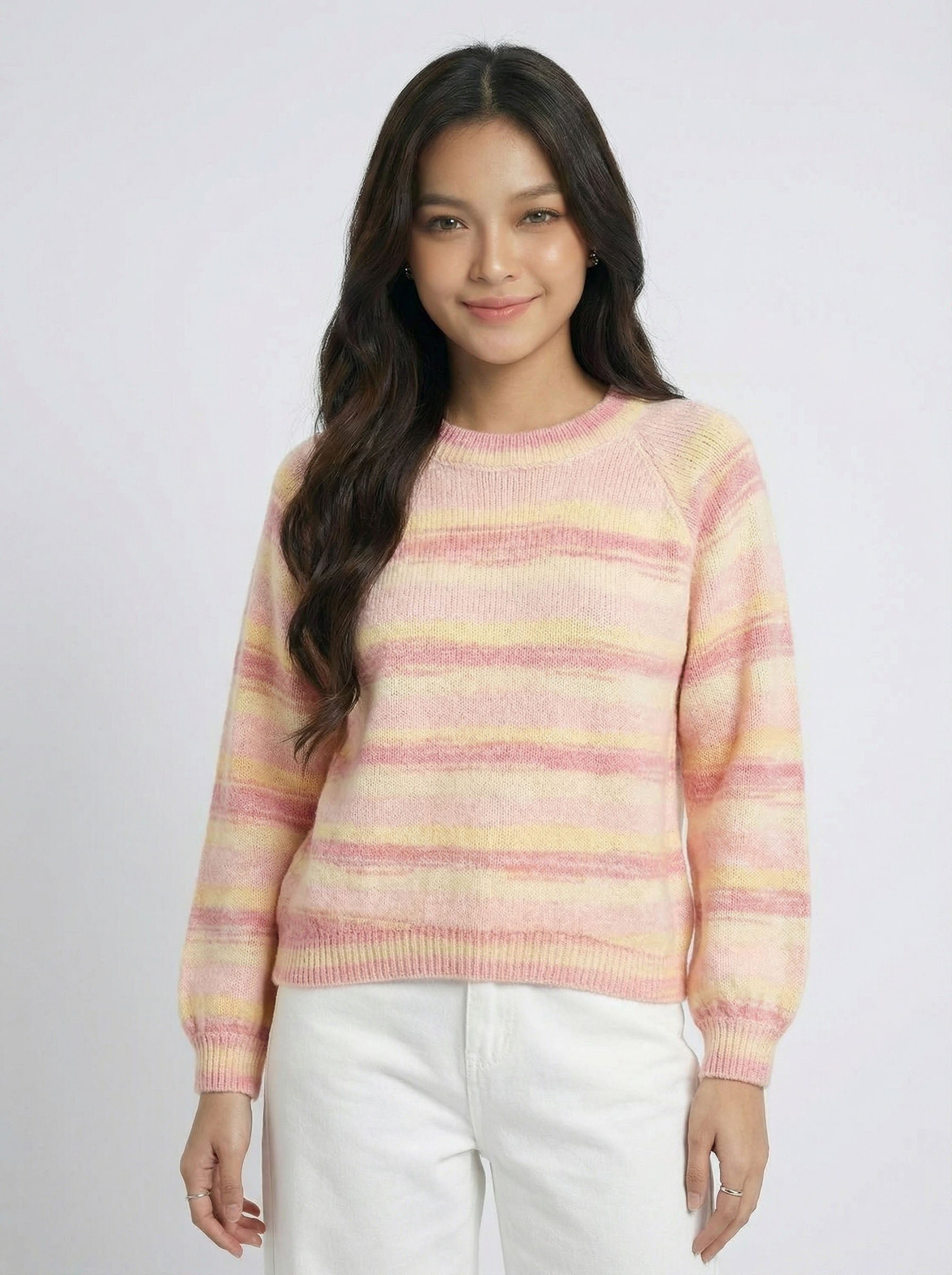 Warm Style Color Block Knit Top