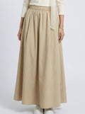 High Waist Casual Wide Leg Maxi Skirt